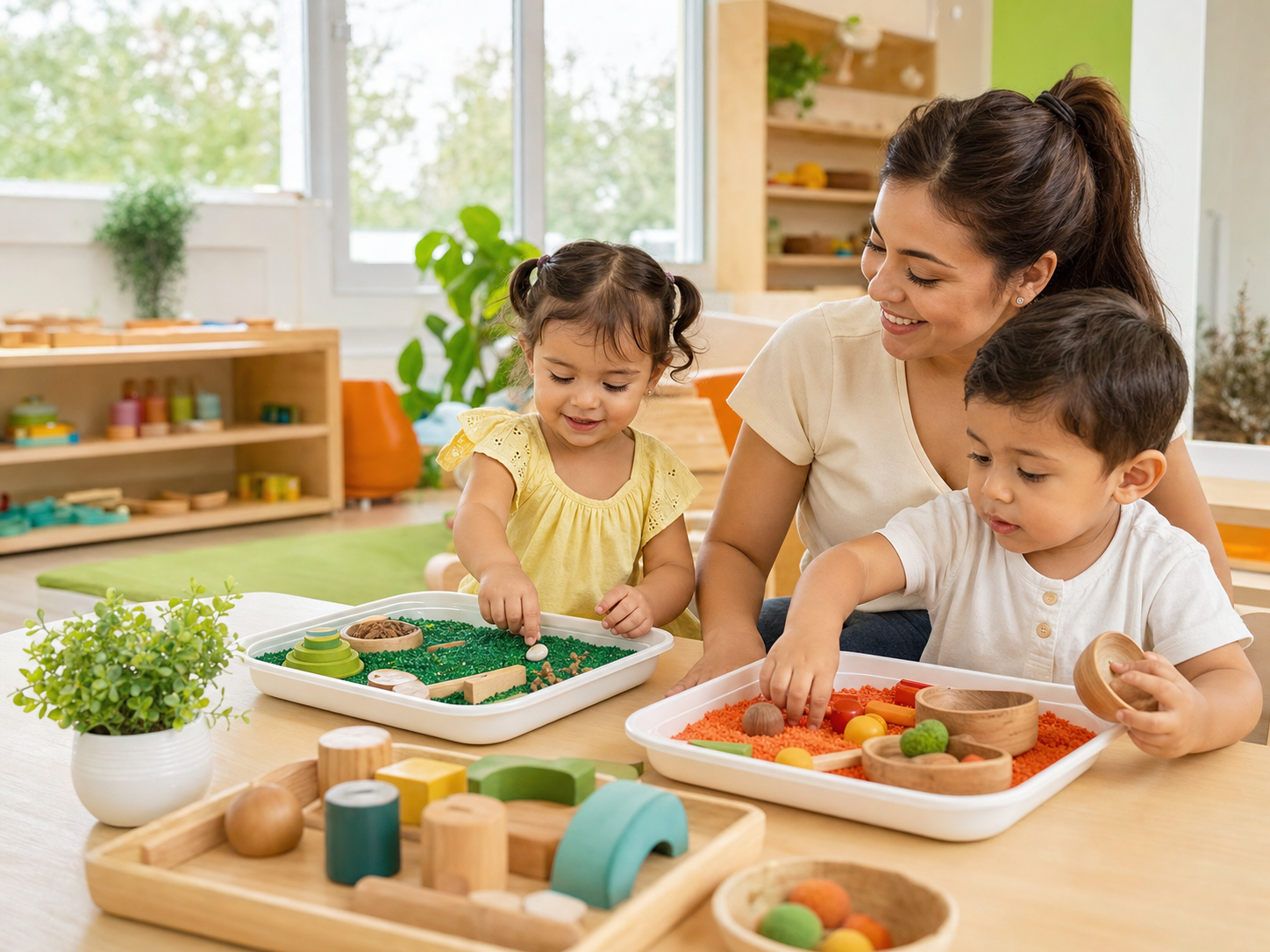 Actividad sensorial guiada para niños pequeños